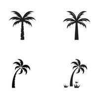 palmboomlogo, palm met golven en zon. met behulp van het bewerken van illustratorsjabloonontwerp. vector