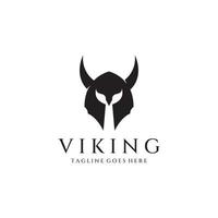 Viking krijger helm logo met gehoornde helm en Viking met de letter v. het logo kan worden gebruikt voor boten, sport en anderen. vector