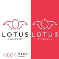 een mooie en natuurlijk mooie lotus spa-bloem, met een luxe en elegante lotusbloem vector illustratie bewerking, geschikt voor schoonheids- en cosmetische salons.