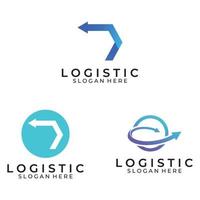 logistiek bedrijf vector logo, pijl pictogram logo, snelle digitale levering logo. met behulp van eenvoudige en gemakkelijke logo-vectorbewerking.