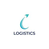 logistiek bedrijf vector logo, pijl pictogram logo, snelle digitale levering logo. met behulp van eenvoudige en gemakkelijke logo-vectorbewerking.