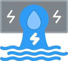 waterkracht platte pictogram vector