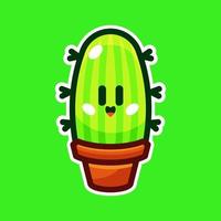 eenvoudige cactus cartoon afbeelding vector