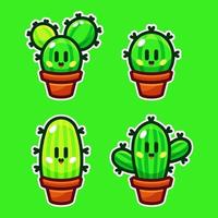 cactus cartoon vector illustratie set