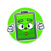 volle batterij cartoon vectorillustratie vector