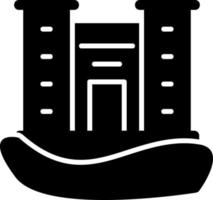 kasteel landschap glyph icon vector