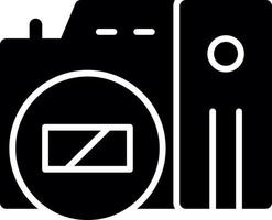 spiegelloze camera glyph-pictogram vector