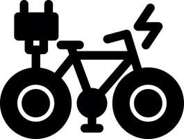 glyph-pictogram elektrische fiets vector