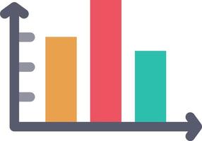 platte pictogram kolomdiagram vector