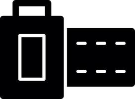 glyph-pictogram voor filmrol vector