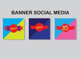 set banner social media post ontwerp, moderne banner. vector