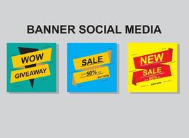 set banner social media post ontwerp, moderne banner. vector