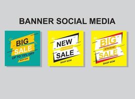 set banner social media post ontwerp, moderne banner. vector