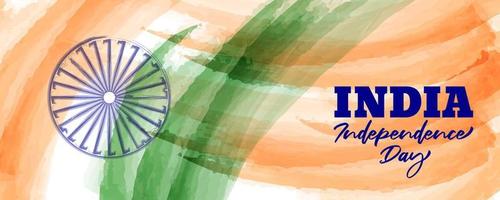 onafhankelijkheidsdag van india achtergrond aquarel ontwerp vector