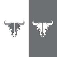 stier hoofd logo vector icon