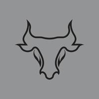 stier hoofd logo vector icon