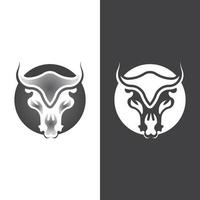 stier hoofd logo vector icon