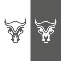 stier hoofd logo vector icon