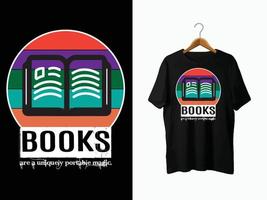 boek minnaar t-shirt ontwerp vector