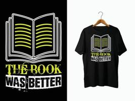 boek minnaar t-shirt ontwerp vector