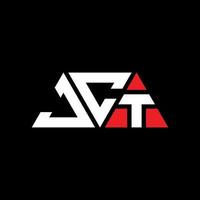 jct driehoek brief logo ontwerp met driehoekige vorm. jct driehoek logo ontwerp monogram. jct driehoek vector logo sjabloon met rode kleur. jct driehoekig logo eenvoudig, elegant en luxueus logo. jct