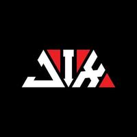 jix driehoek brief logo ontwerp met driehoekige vorm. jix driehoek logo ontwerp monogram. jix driehoek vector logo sjabloon met rode kleur. jix driehoekig logo eenvoudig, elegant en luxueus logo. jix