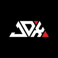 jdx driehoek brief logo ontwerp met driehoekige vorm. jdx driehoek logo ontwerp monogram. jdx driehoek vector logo sjabloon met rode kleur. jdx driehoekig logo eenvoudig, elegant en luxueus logo. jdx