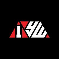 iyw driehoek brief logo ontwerp met driehoekige vorm. iyw driehoek logo ontwerp monogram. iyw driehoek vector logo sjabloon met rode kleur. iyw driehoekig logo eenvoudig, elegant en luxueus logo. iyw