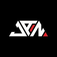 jan driehoek brief logo ontwerp met driehoekige vorm. jan driehoek logo ontwerp monogram. jan driehoek vector logo sjabloon met rode kleur. jan driehoekig logo eenvoudig, elegant en luxueus logo. jan