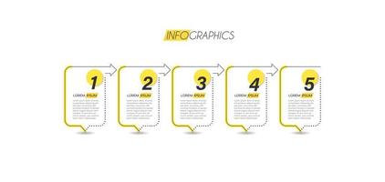 gele minimalistische zakelijke infographic vector