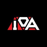 ioa driehoek letter logo ontwerp met driehoekige vorm. ioa driehoek logo ontwerp monogram. ioa driehoek vector logo sjabloon met rode kleur. ioa driehoekig logo eenvoudig, elegant en luxueus logo. ioa