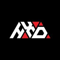hxd driehoek letter logo ontwerp met driehoekige vorm. hxd driehoek logo ontwerp monogram. hxd driehoek vector logo sjabloon met rode kleur. hxd driehoekig logo eenvoudig, elegant en luxueus logo. hxd