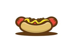 Leuke Hotdog Illustratie vector