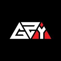 gzy driehoek brief logo ontwerp met driehoekige vorm. gzy driehoek logo ontwerp monogram. gzy driehoek vector logo sjabloon met rode kleur. gzy driehoekig logo eenvoudig, elegant en luxueus logo. gzy