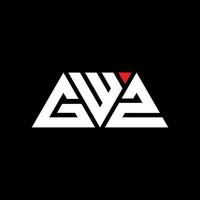 gwz driehoek brief logo ontwerp met driehoekige vorm. gwz driehoek logo ontwerp monogram. gwz driehoek vector logo sjabloon met rode kleur. gwz driehoekig logo eenvoudig, elegant en luxueus logo. gwz