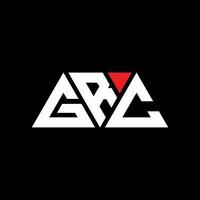 grc driehoek brief logo ontwerp met driehoekige vorm. grc driehoek logo ontwerp monogram. grc driehoek vector logo sjabloon met rode kleur. grc driehoekig logo eenvoudig, elegant en luxueus logo. grc