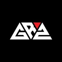 grz driehoek brief logo ontwerp met driehoekige vorm. grz driehoek logo ontwerp monogram. grz driehoek vector logo sjabloon met rode kleur. grz driehoekig logo eenvoudig, elegant en luxueus logo. grz