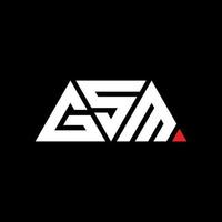 gsm driehoek brief logo ontwerp met driehoekige vorm. gsm driehoek logo ontwerp monogram. gsm driehoek vector logo sjabloon met rode kleur. gsm driehoekig logo eenvoudig, elegant en luxueus logo. gsm