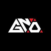 gno driehoek brief logo ontwerp met driehoekige vorm. gno driehoek logo ontwerp monogram. gno driehoek vector logo sjabloon met rode kleur. gno driehoekig logo eenvoudig, elegant en luxueus logo. gno