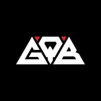 gqb driehoek brief logo ontwerp met driehoekige vorm. gqb driehoek logo ontwerp monogram. gqb driehoek vector logo sjabloon met rode kleur. gqb driehoekig logo eenvoudig, elegant en luxueus logo. gqb
