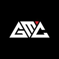 gmc driehoek brief logo ontwerp met driehoekige vorm. gmc driehoek logo ontwerp monogram. gmc driehoek vector logo sjabloon met rode kleur. gmc driehoekig logo eenvoudig, elegant en luxueus logo. gmc