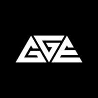 gge driehoek brief logo ontwerp met driehoekige vorm. gge driehoek logo ontwerp monogram. gge driehoek vector logo sjabloon met rode kleur. gge driehoekig logo eenvoudig, elegant en luxueus logo. gge