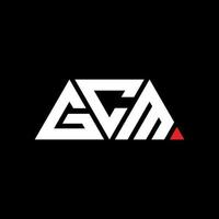 gcm driehoek letter logo ontwerp met driehoekige vorm. gcm driehoek logo ontwerp monogram. gcm driehoek vector logo sjabloon met rode kleur. gcm driehoekig logo eenvoudig, elegant en luxueus logo. gcm