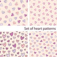 schattige patronen met heldere harten vector