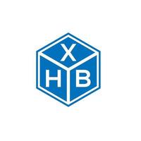 xhb brief logo ontwerp op zwarte achtergrond. xhb creatieve initialen brief logo concept. xhb-briefontwerp. vector