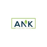 n brief logo ontwerp op witte achtergrond. ank creatieve initialen brief logo concept. ank brief ontwerp. vector