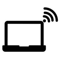 wifi-laptop vectorpictogram dat gemakkelijk kan worden gewijzigd of bewerkt vector