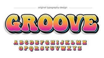kleurrijke zomer afgeronde groef cartoon typografie vector
