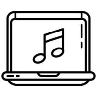 laptop muzieknoot vector