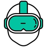 virtual reality en man vector